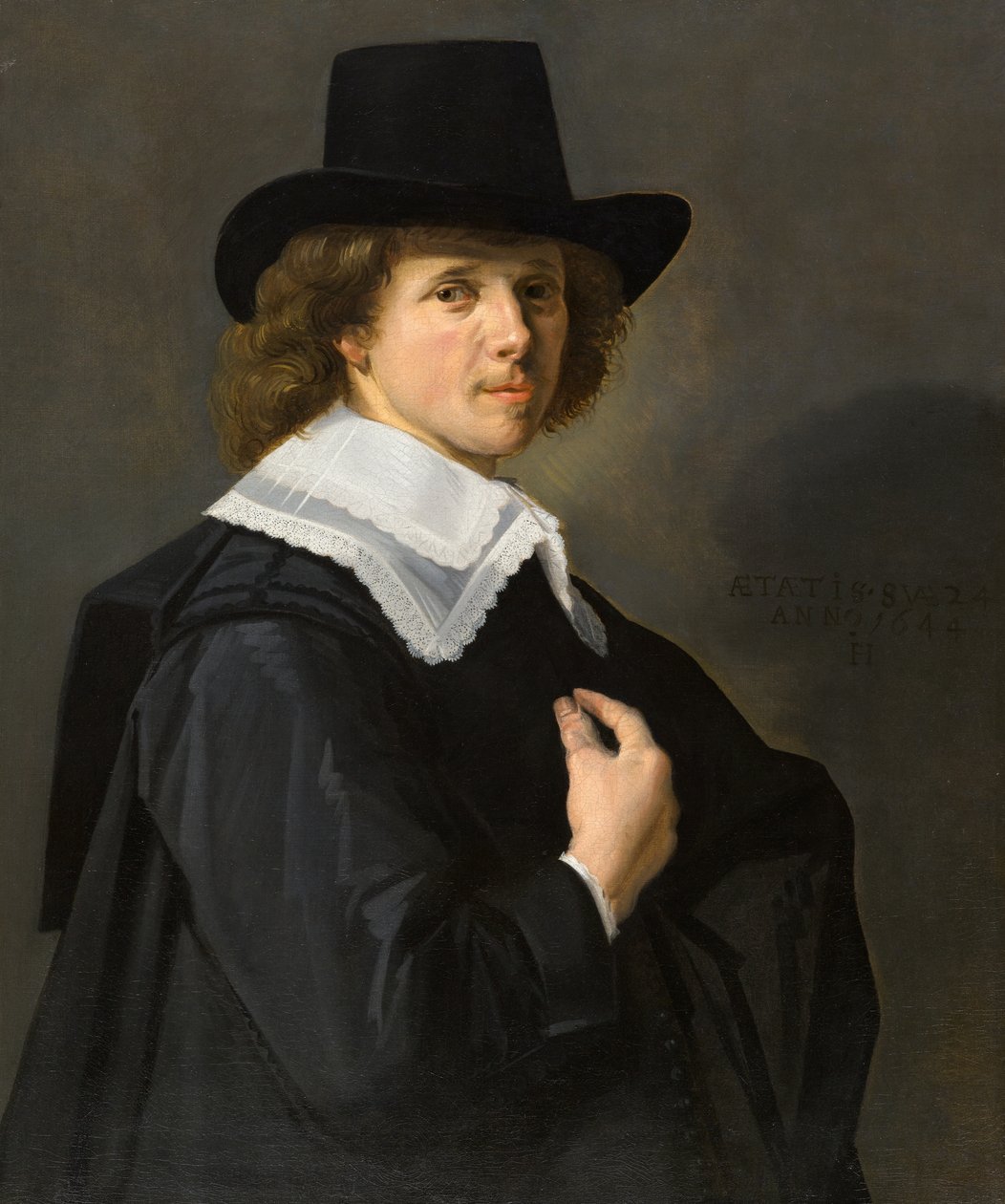 Portrét gentlemana, 1644 od Frans Hals
