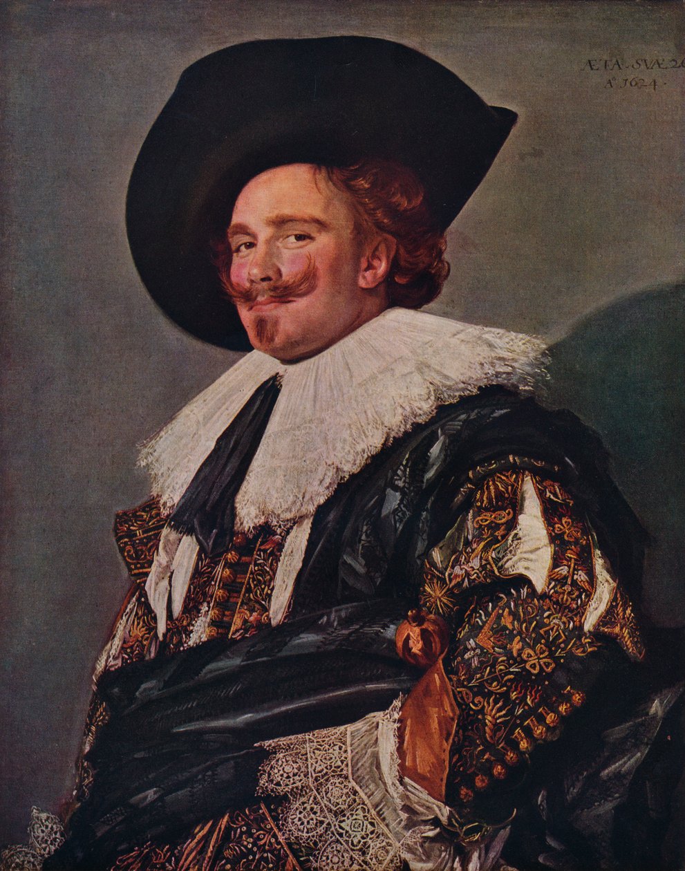 Smějící se kavalír, 1624 od Frans Hals