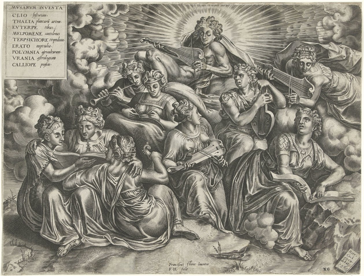 Apollo a múzy od Frans Huys
