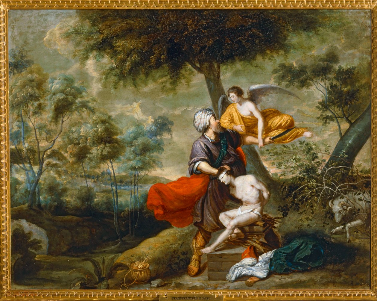 Izákova oběť... od Frans II the Younger Francken