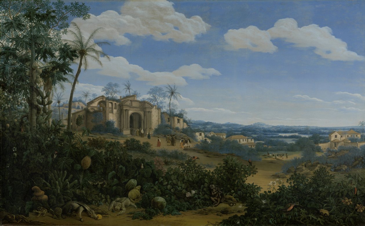 Pohled na Olinda, Brazílie, 1662 od Frans Post