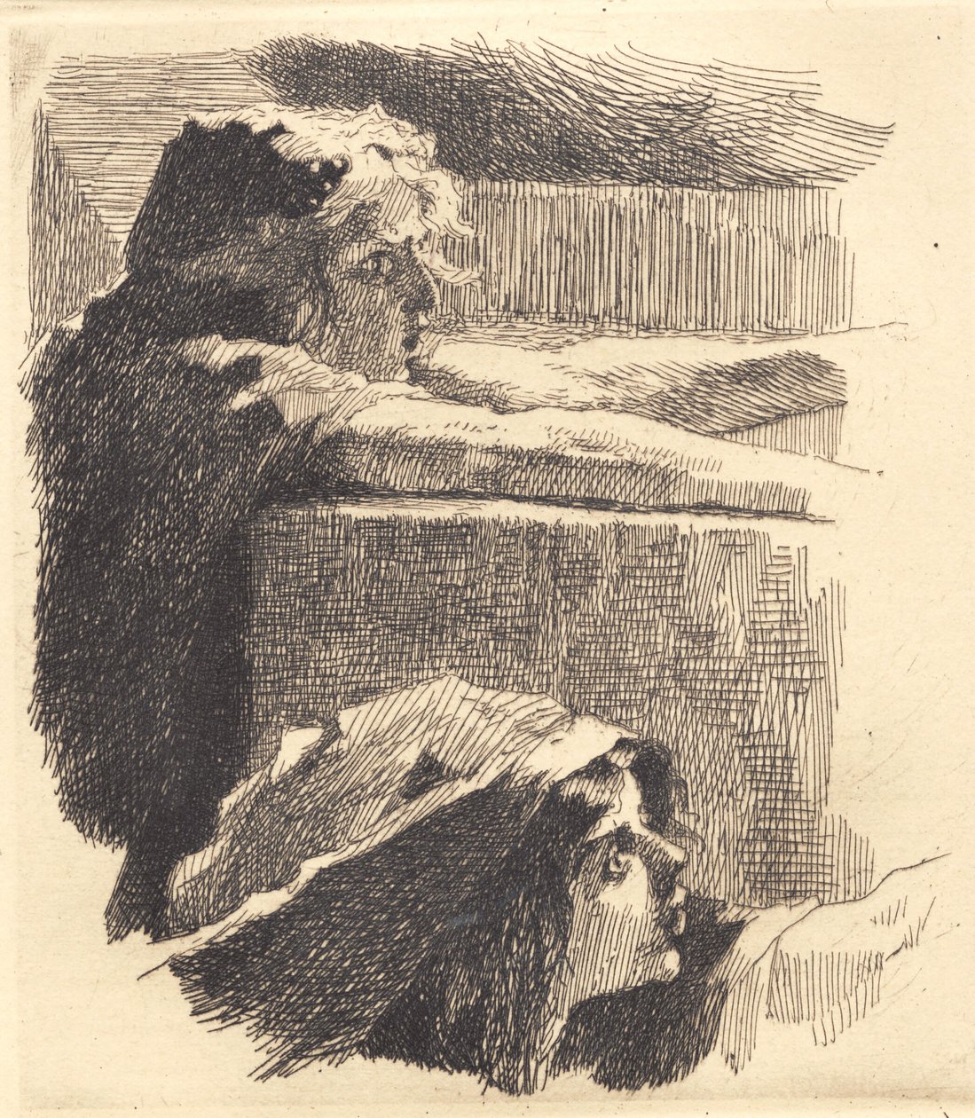 Vzorový talíř: fragment "zlých panen" od Frans Schwartz