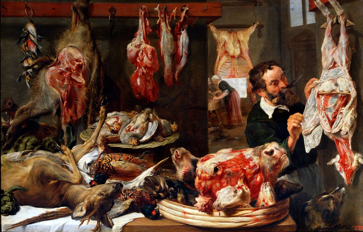 Řeznictví, 30. léta 17. století. od Frans Snyders or Snijders