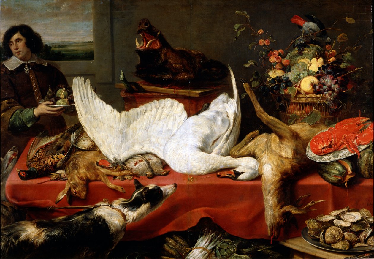 Zátiší s labutí, 1640s od Frans Snyders or Snijders