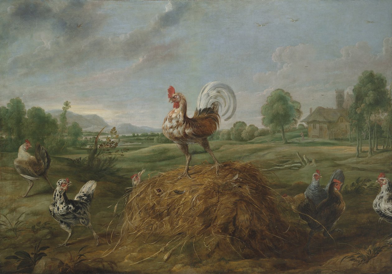 Kohout a perla od Frans Snyders or Snijders