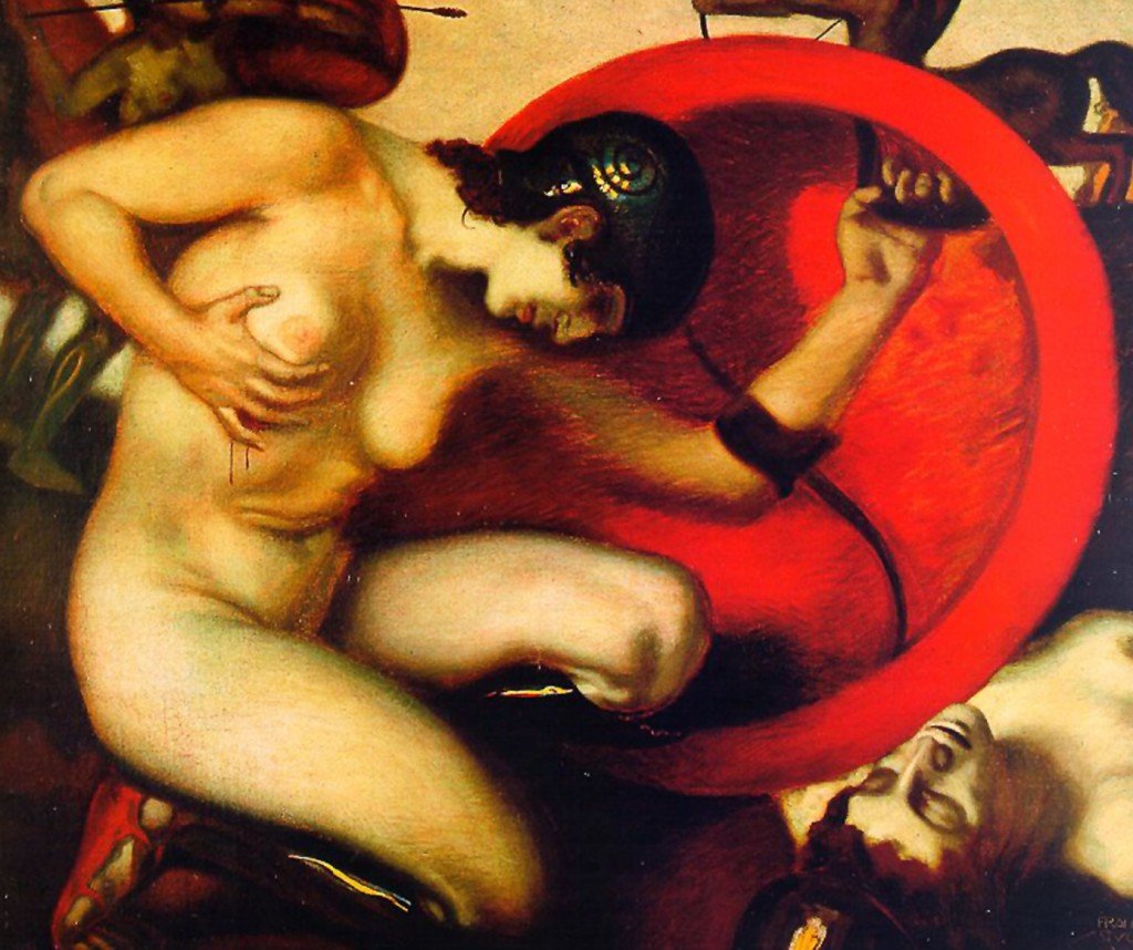 Zraněný Amazon od Franz von Stuck