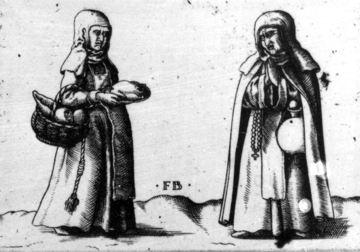 Dvě náboženské osoby od Franz Isaac Brun