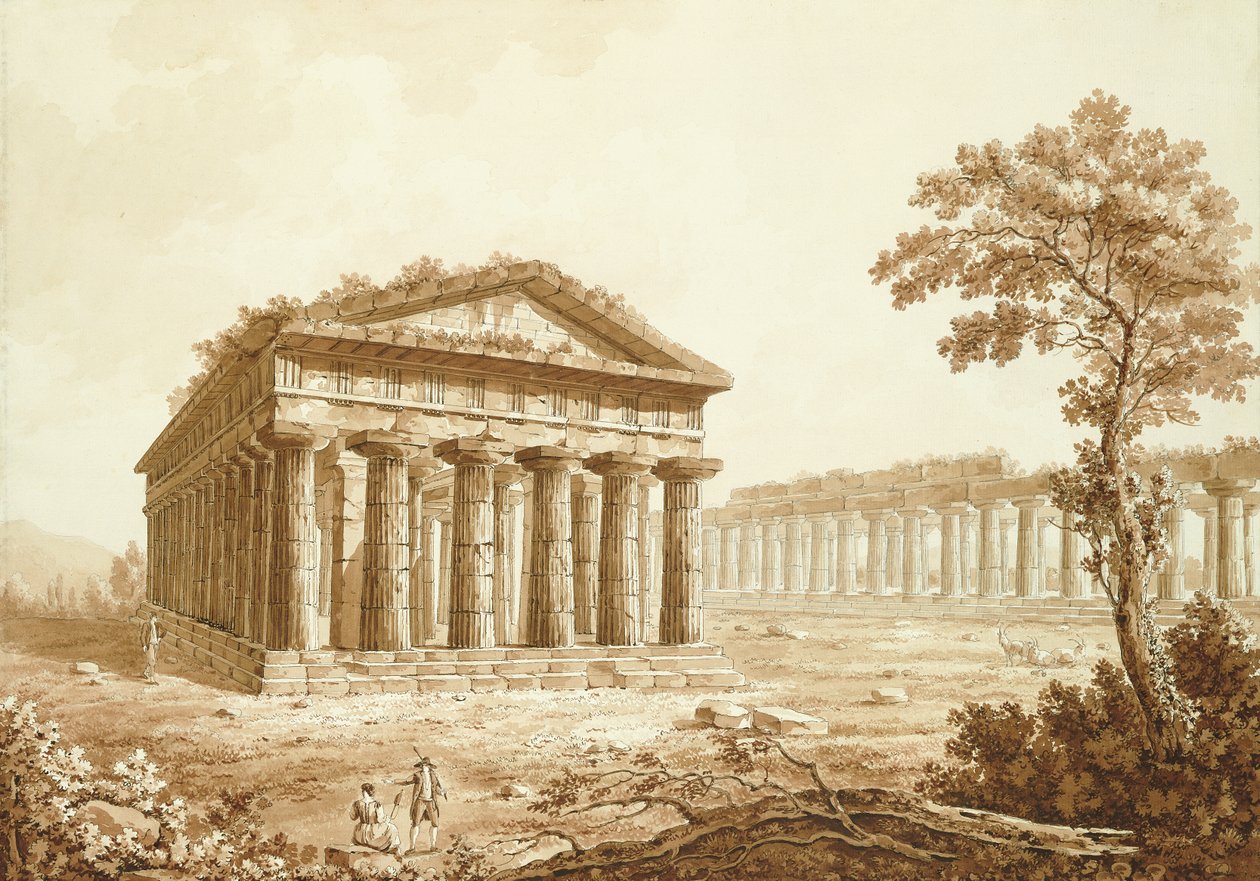 Neptunův chrám a bazilika v Paestum od Franz Kaisermaan