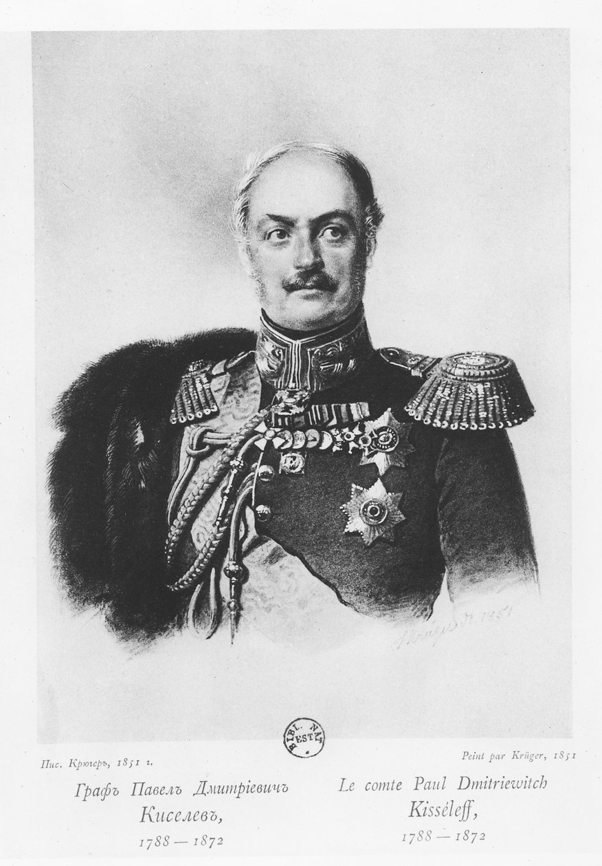 hrabě Pavel Dmitrievič Kiseljov od Franz Krüger