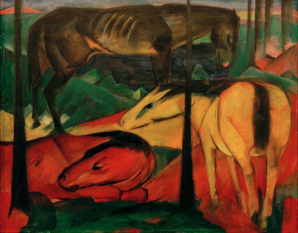Tři koně od Franz Marc