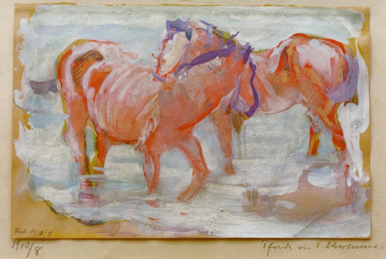 Koně ve vodě od Franz Marc
