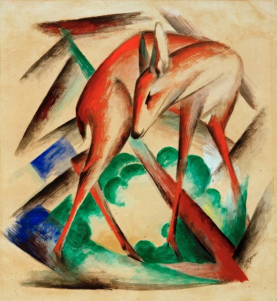 Jelen (jelen) od Franz Marc