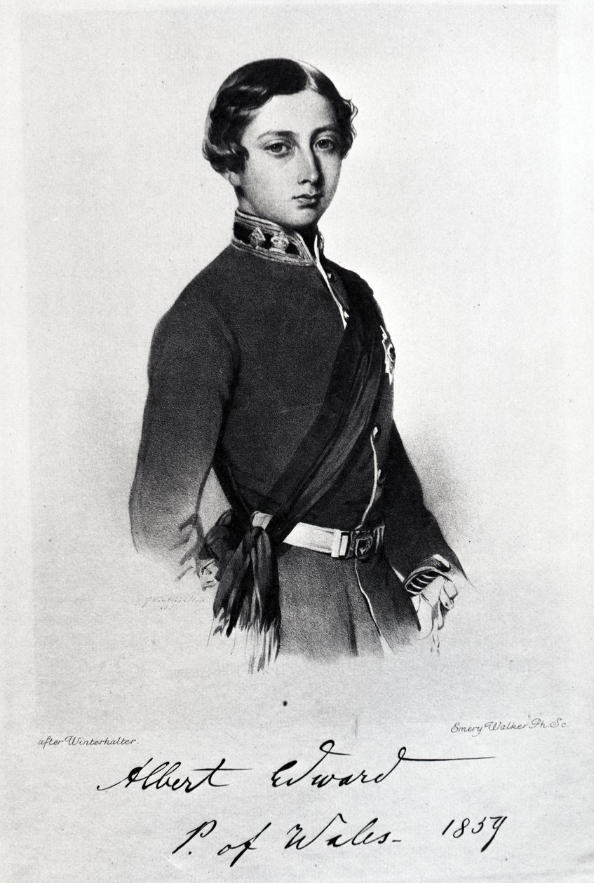 Edward, princ z Walesu, rytý Emery Walker od Franz Xaver Winterhalter