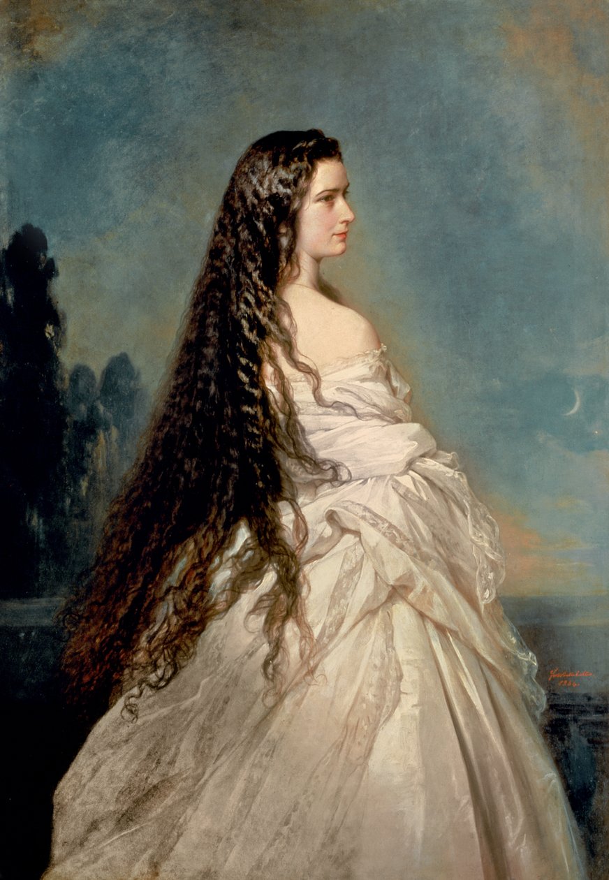 Alžběta Bavorská (1837-98), manželka rakouského císaře Františka Josefa I. (1830-1916) od Franz Xaver Winterhalter
