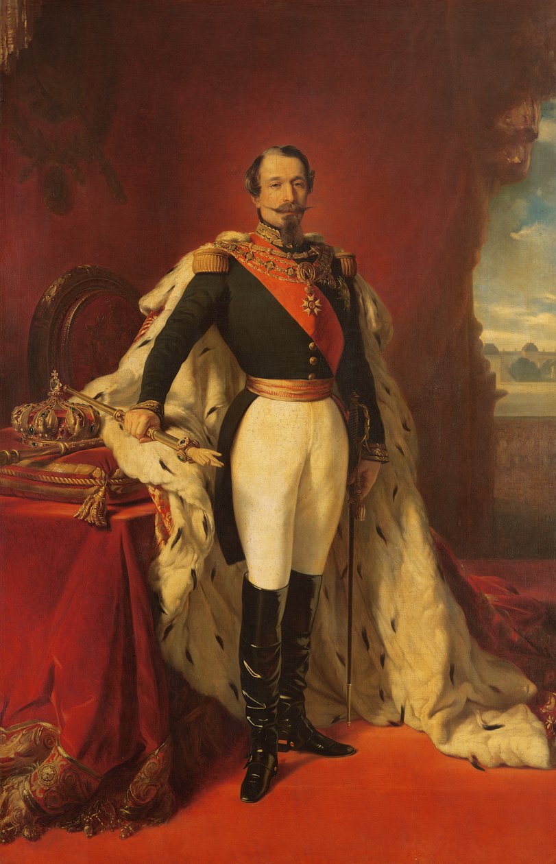 Portrét francouzského císaře Napoleona III. (1808-73). od Franz Xaver Winterhalter