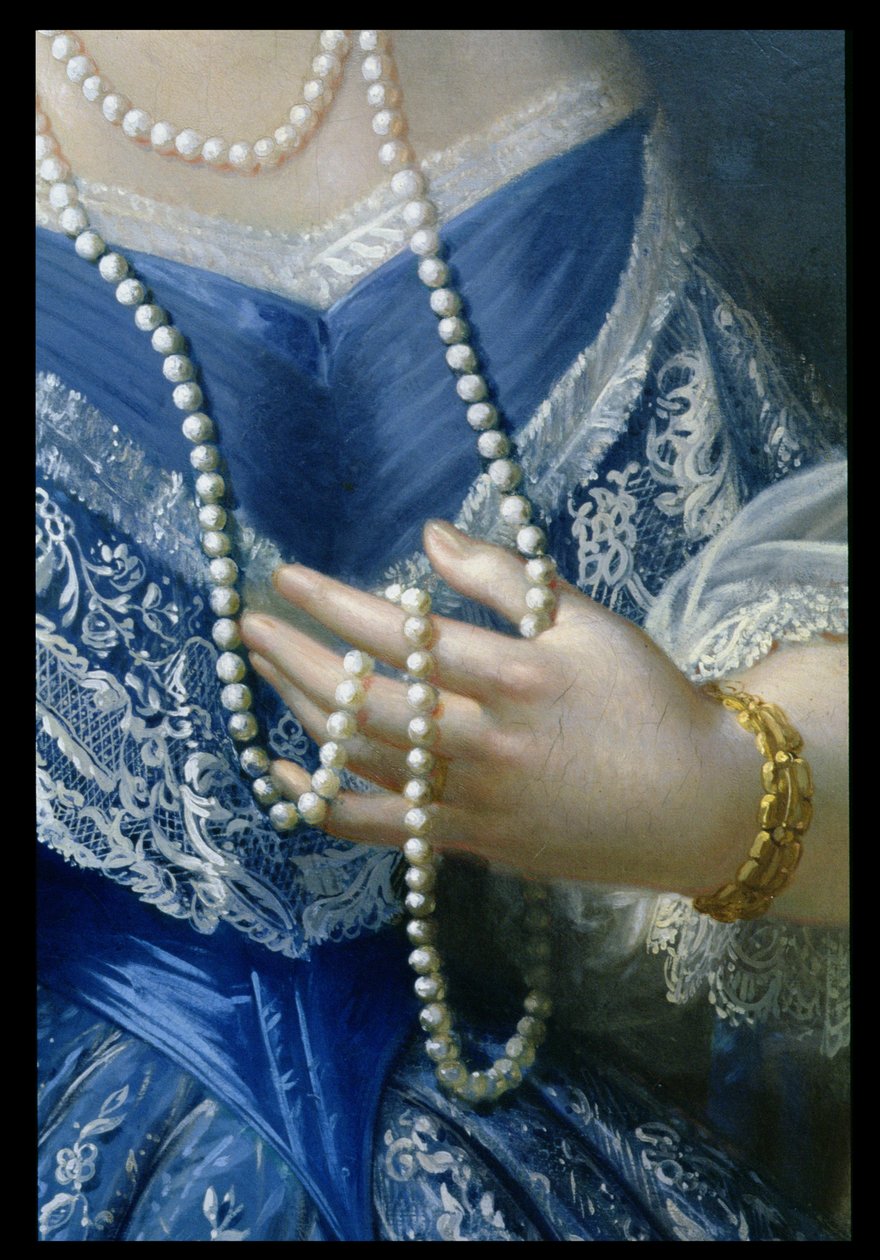 Portrét ženy (detail) (viz 164366, 164368, 164369) od Franz Xaver Winterhalter