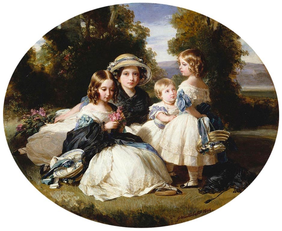 Princezny Alice, Victoria, Louise a Helena od Franz Xaver Winterhalter