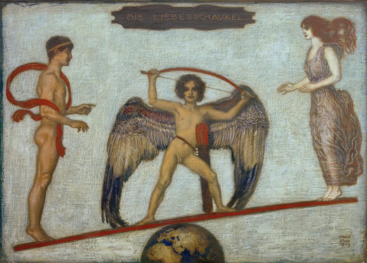Houpačka lásky od Franz von Stuck