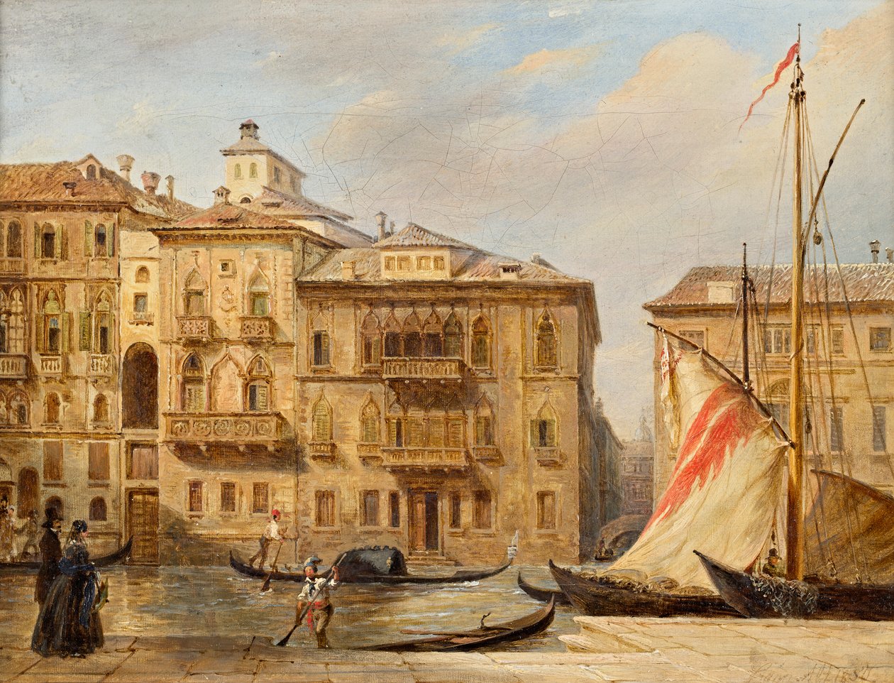 Canal Grande v Benátkách od Franz Alt