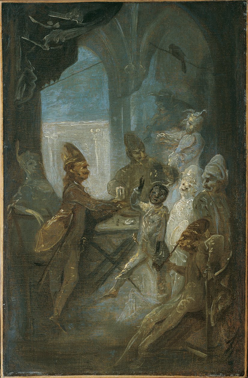 Divadelní scéna (děti hrají vojáky?) od Franz Anton Maulbertsch