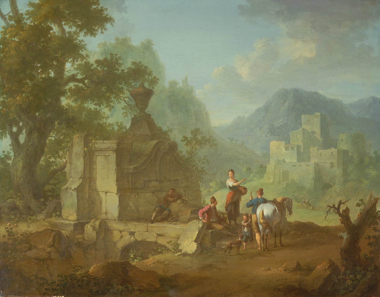 Rustikální krajina, 18. století od Franz Ferg