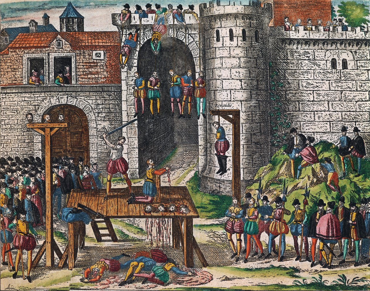 Poprava spiklenců Amboise, 25. března od Franz Hogenberg