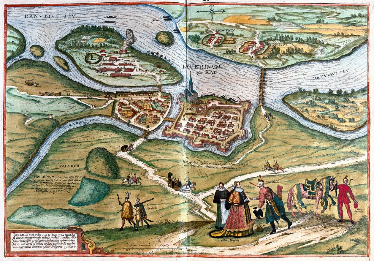 Javarinum a Gyor, Maďarsko od Franz Hogenberg
