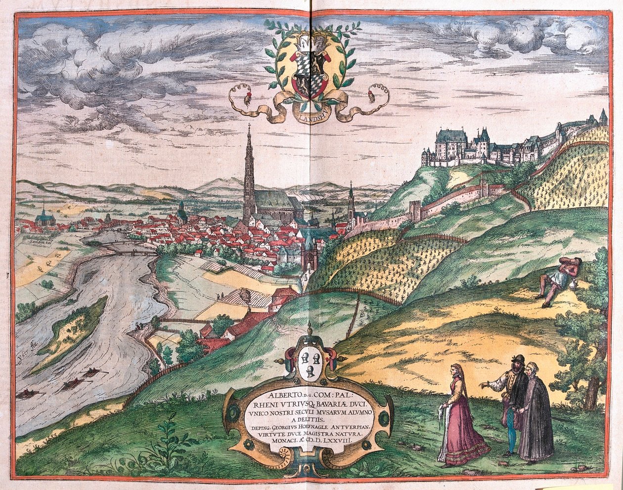 Landshut, Německo od Franz Hogenberg