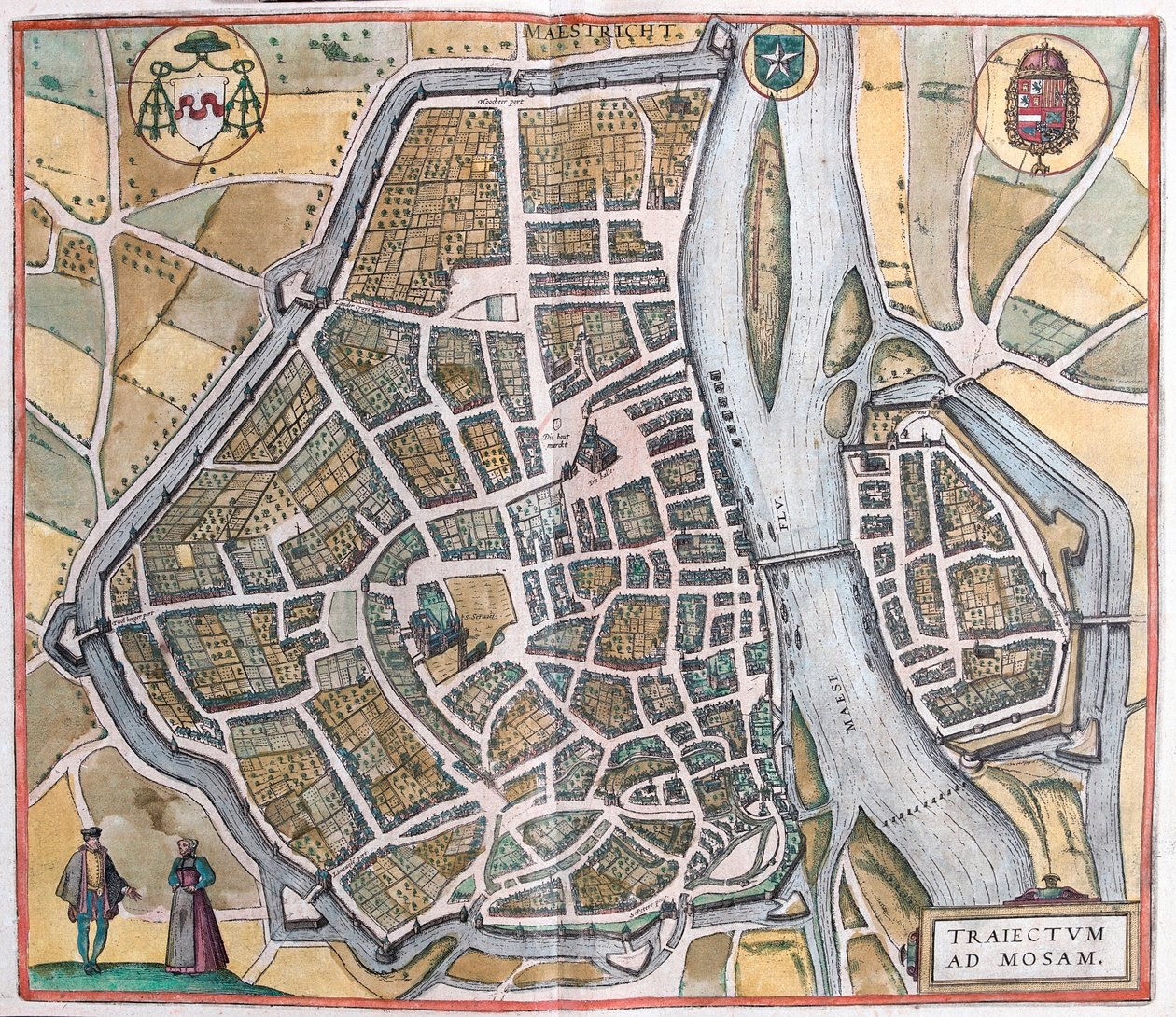 Maastricht, Nizozemsko (rytina od Franz Hogenberg