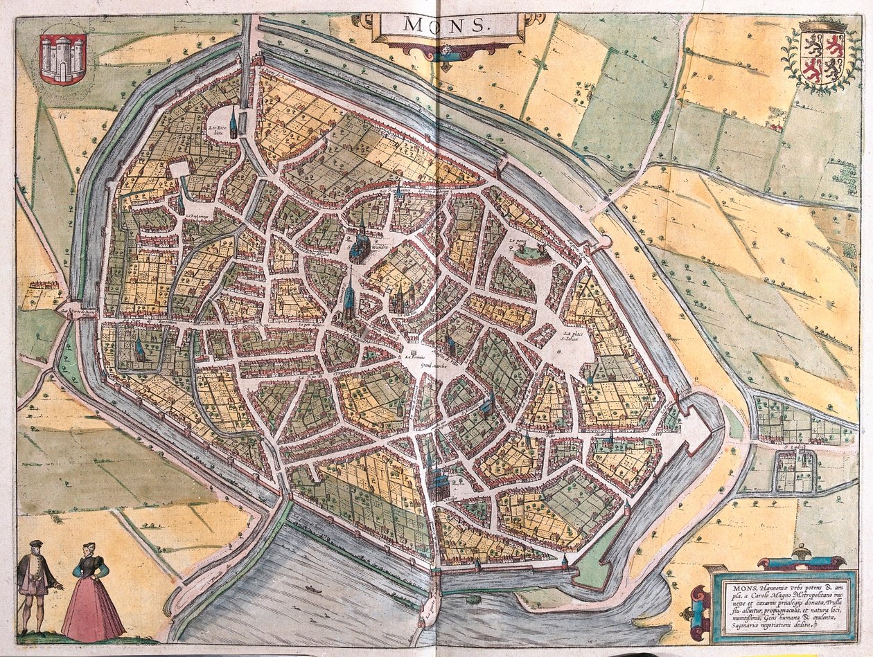 Mons, Belgie (rytina od Franz Hogenberg