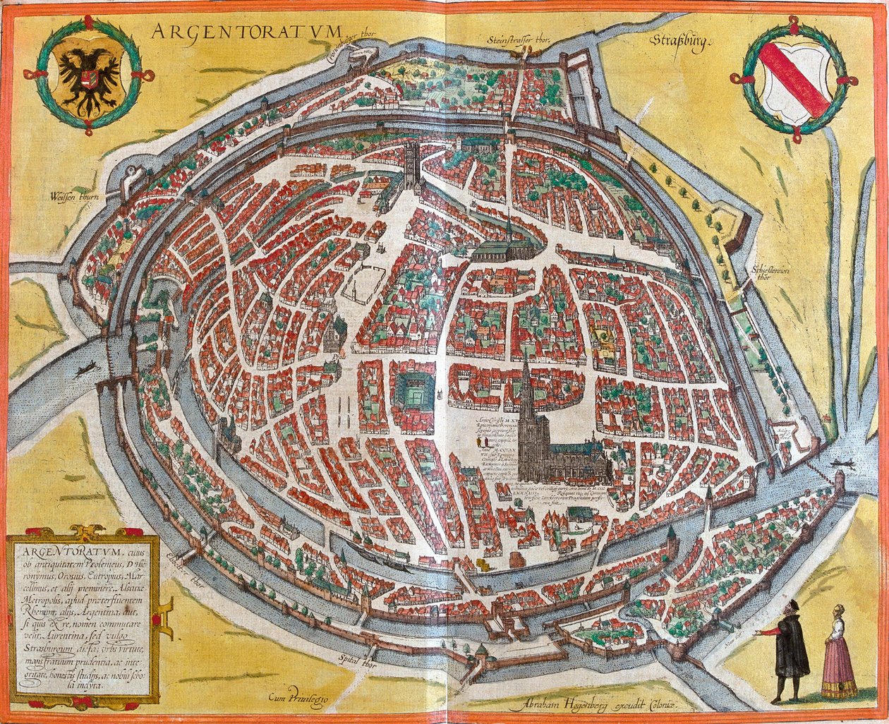 Plan de Strasbourg (Argentoratum), Francie (lept od Franz Hogenberg
