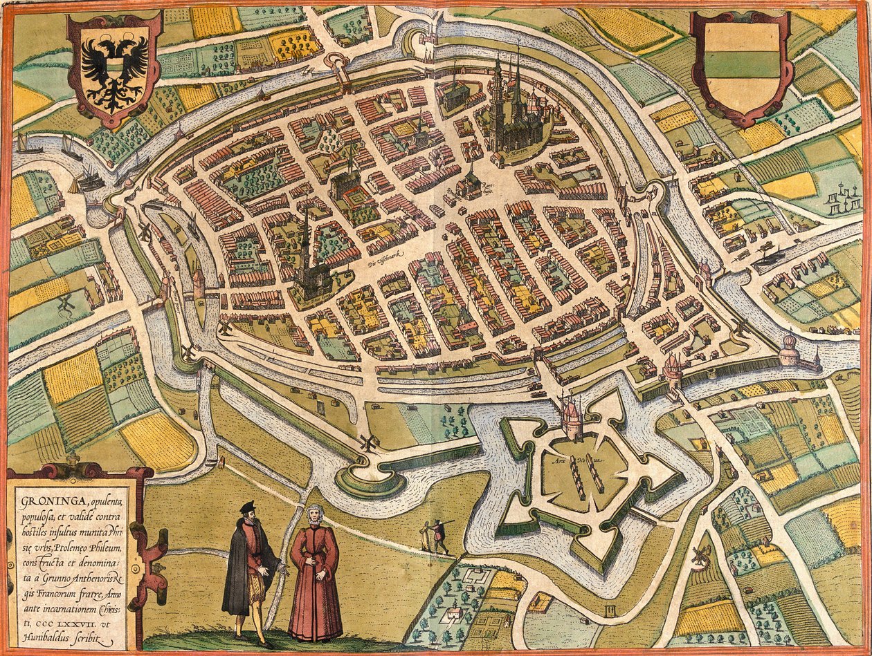 Plán Groningen (Groninga), Nizozemsko (lept od Franz Hogenberg