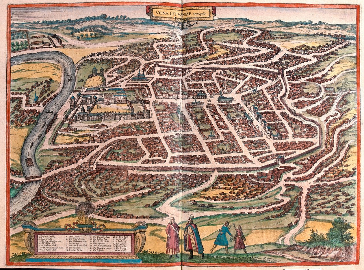 Vilnius, Litva (rytina od Franz Hogenberg