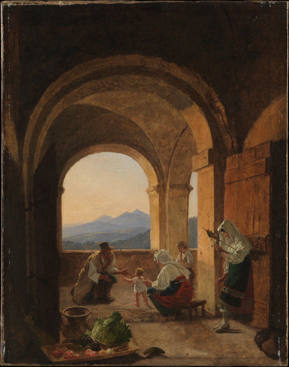 First Steps, cca 1820-25 (olej na plátně) od Franz Ludwig Catel