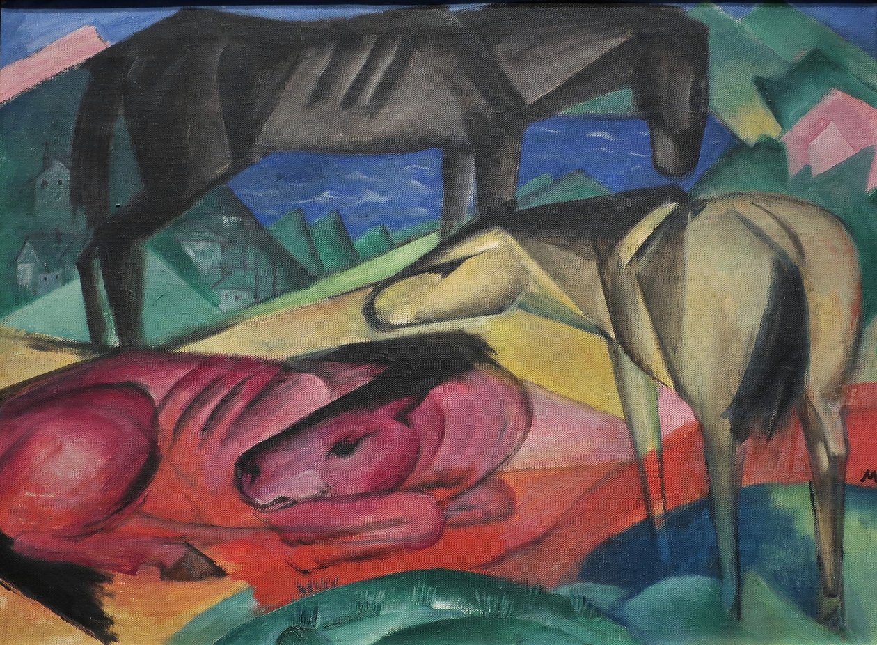 1913 Franz Marc Tři koně II od Franz Marc