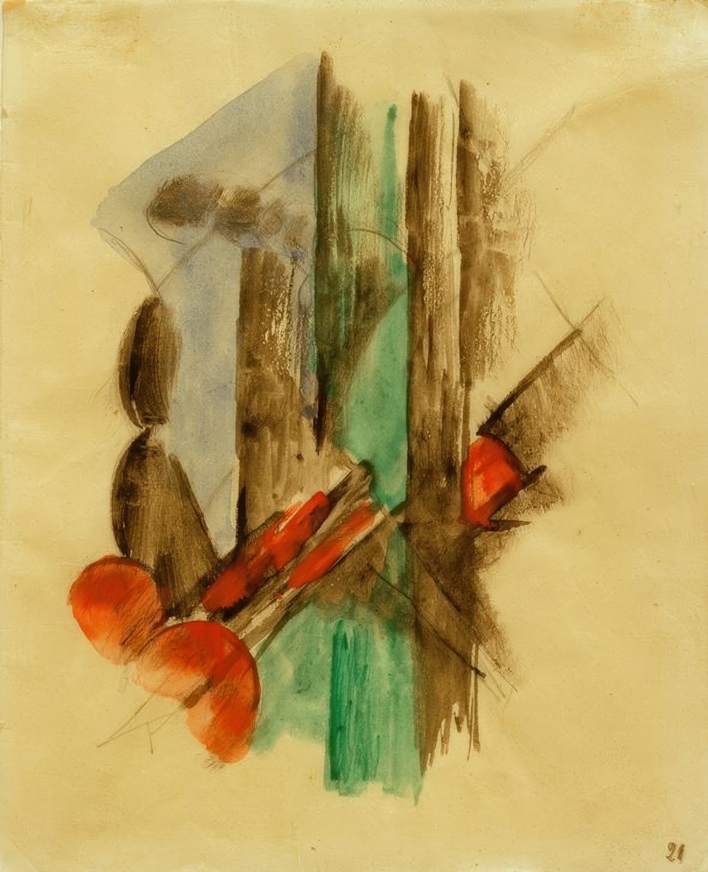 Abstraktní kompozice od Franz Marc