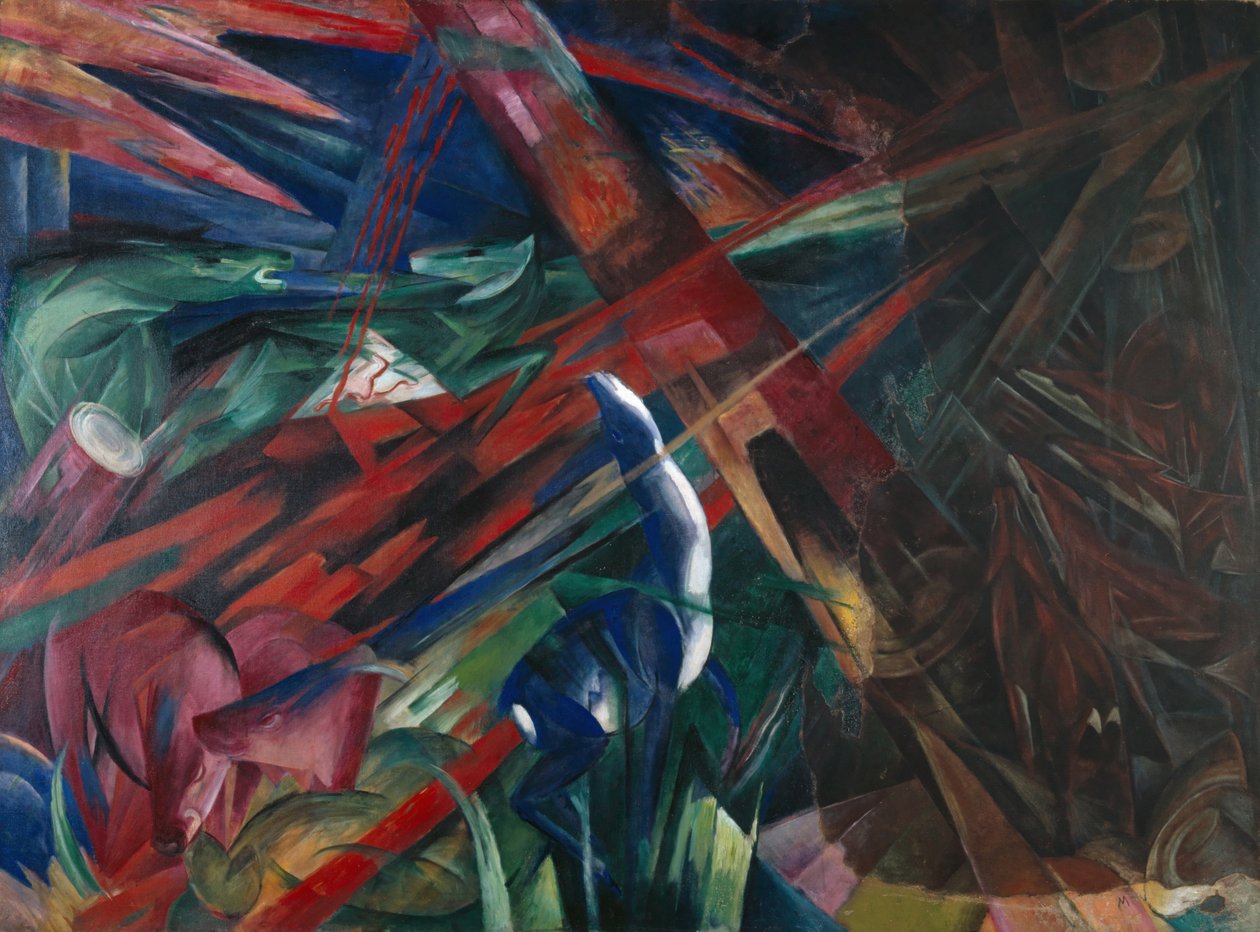 Osudy zvířat, 1913 od Franz Marc