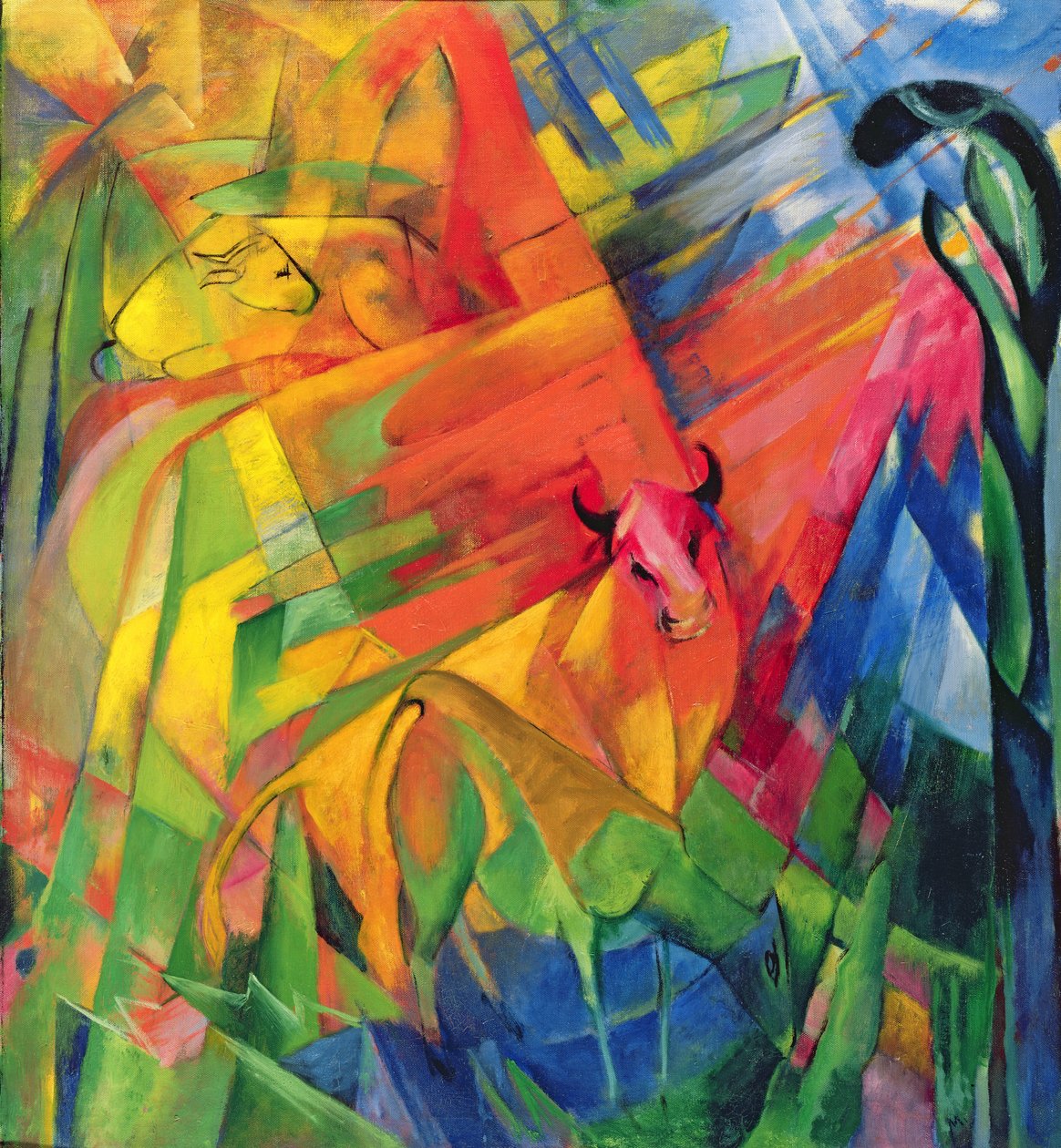 Zvířata v krajině, 1914 od Franz Marc