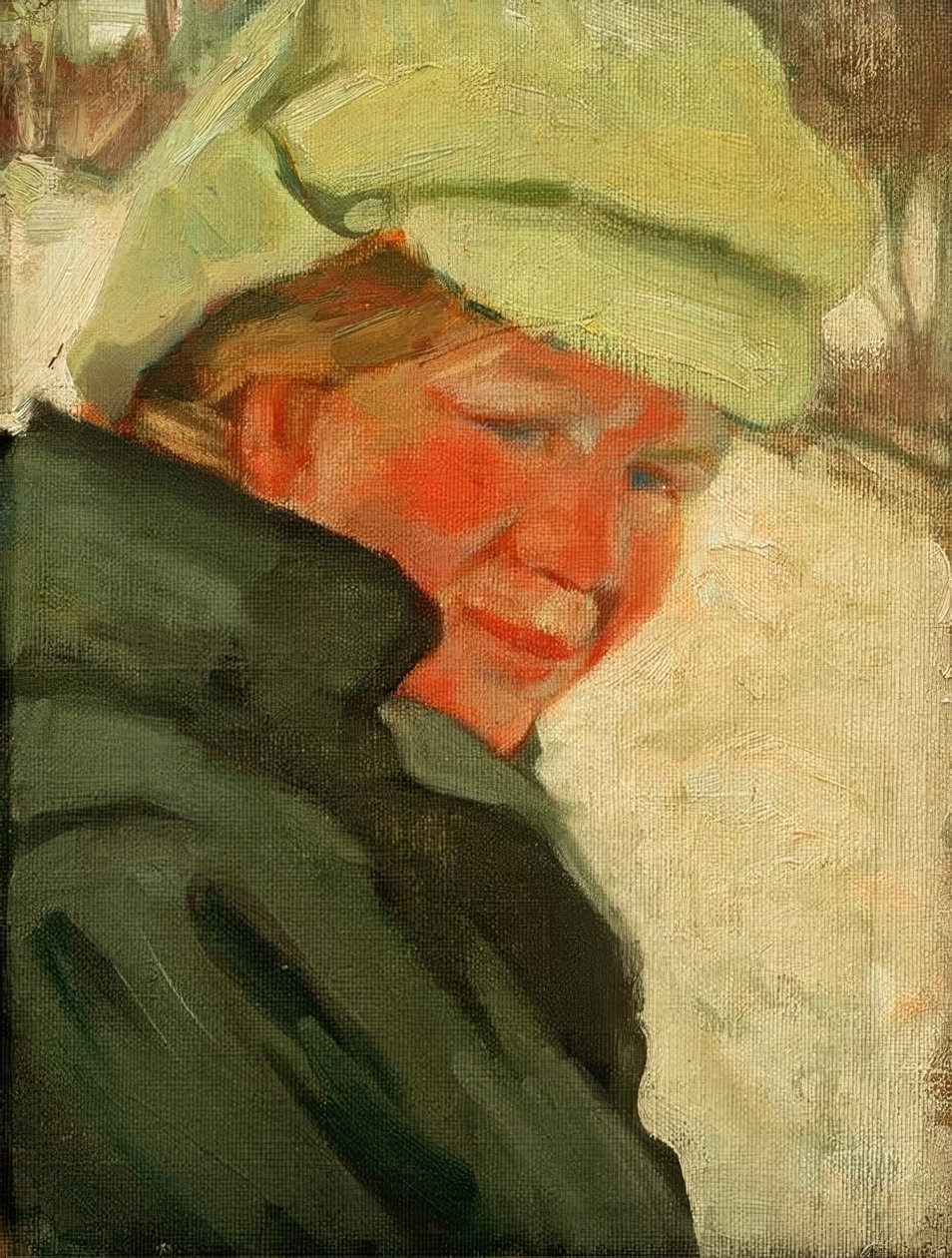 Portrét Marie Franck s bílou čepicí od Franz Marc