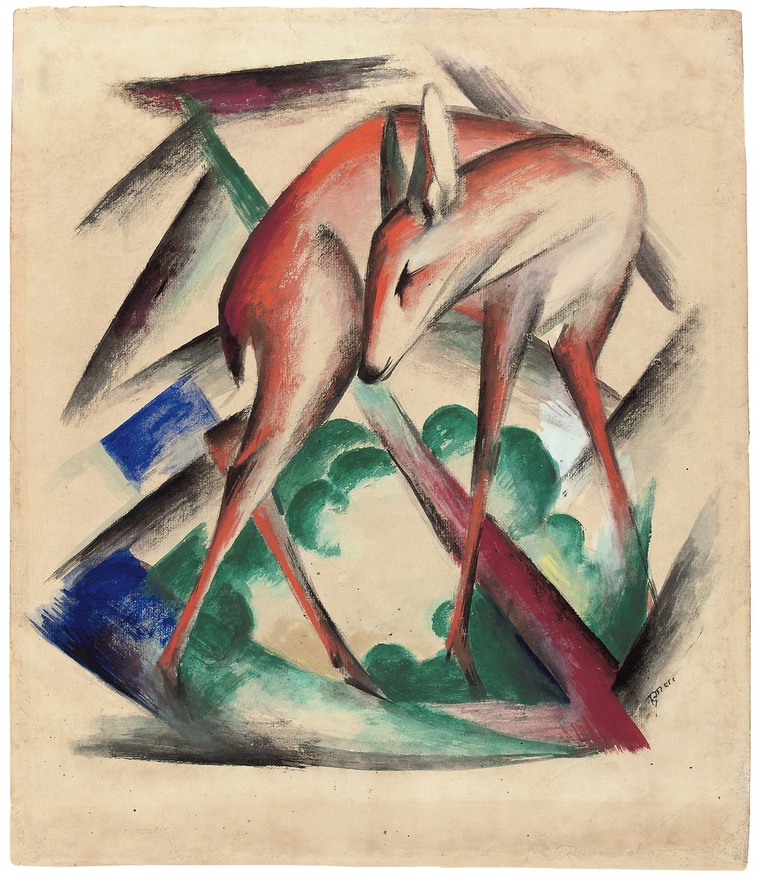 Jelen, 1912 od Franz Marc