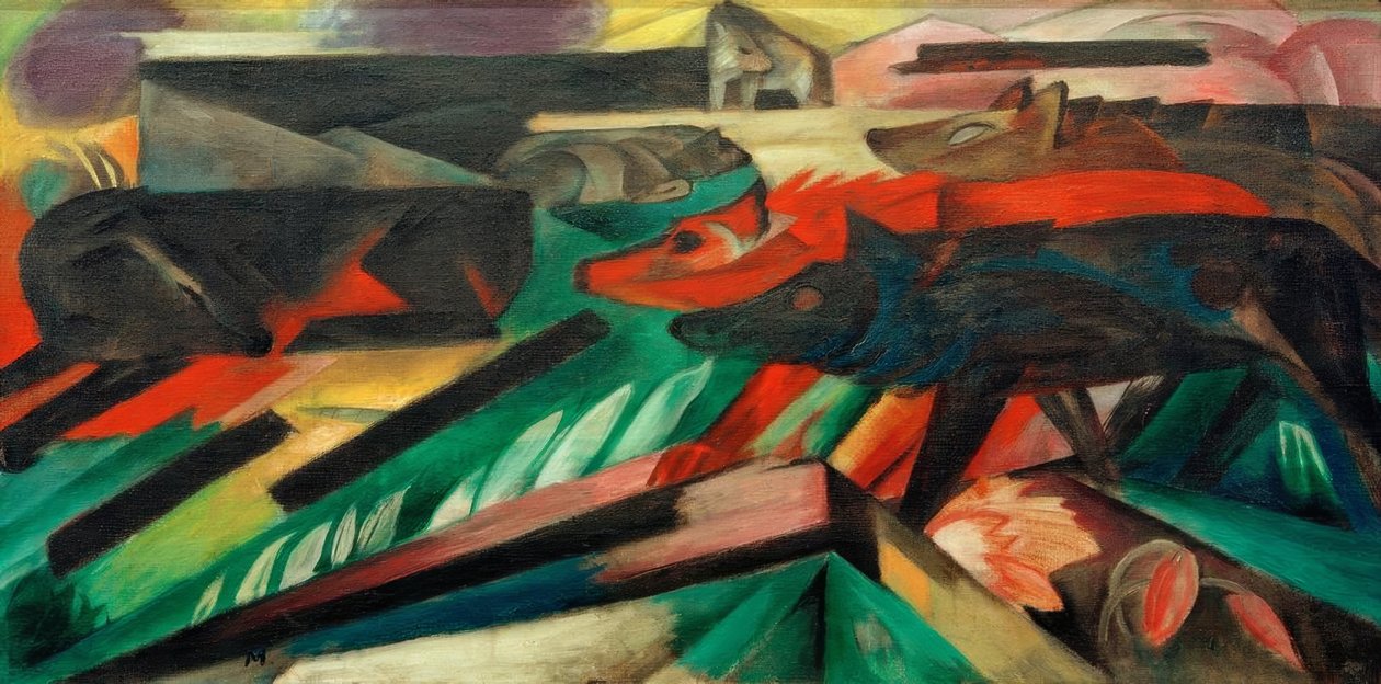Vlci (balkánská válka) od Franz Marc