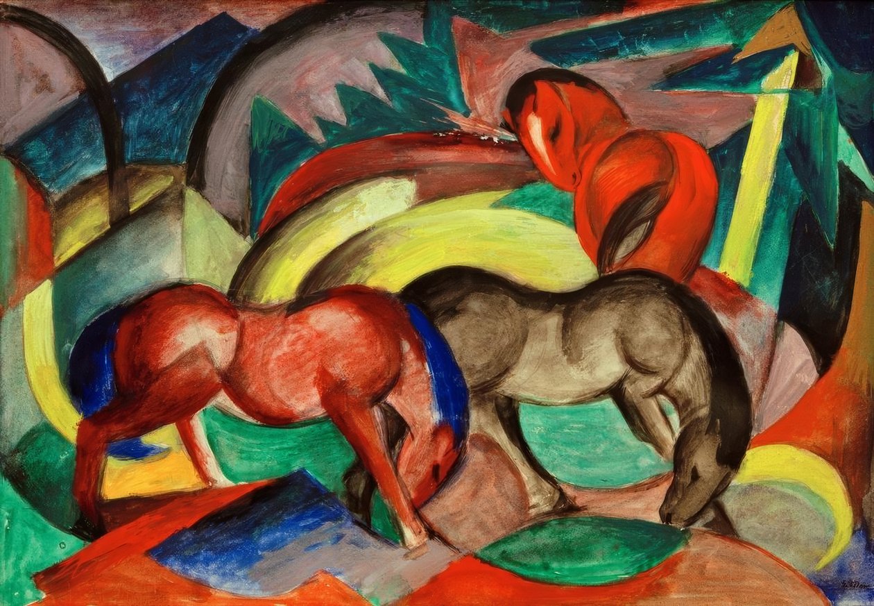 Tři koně od Franz Marc