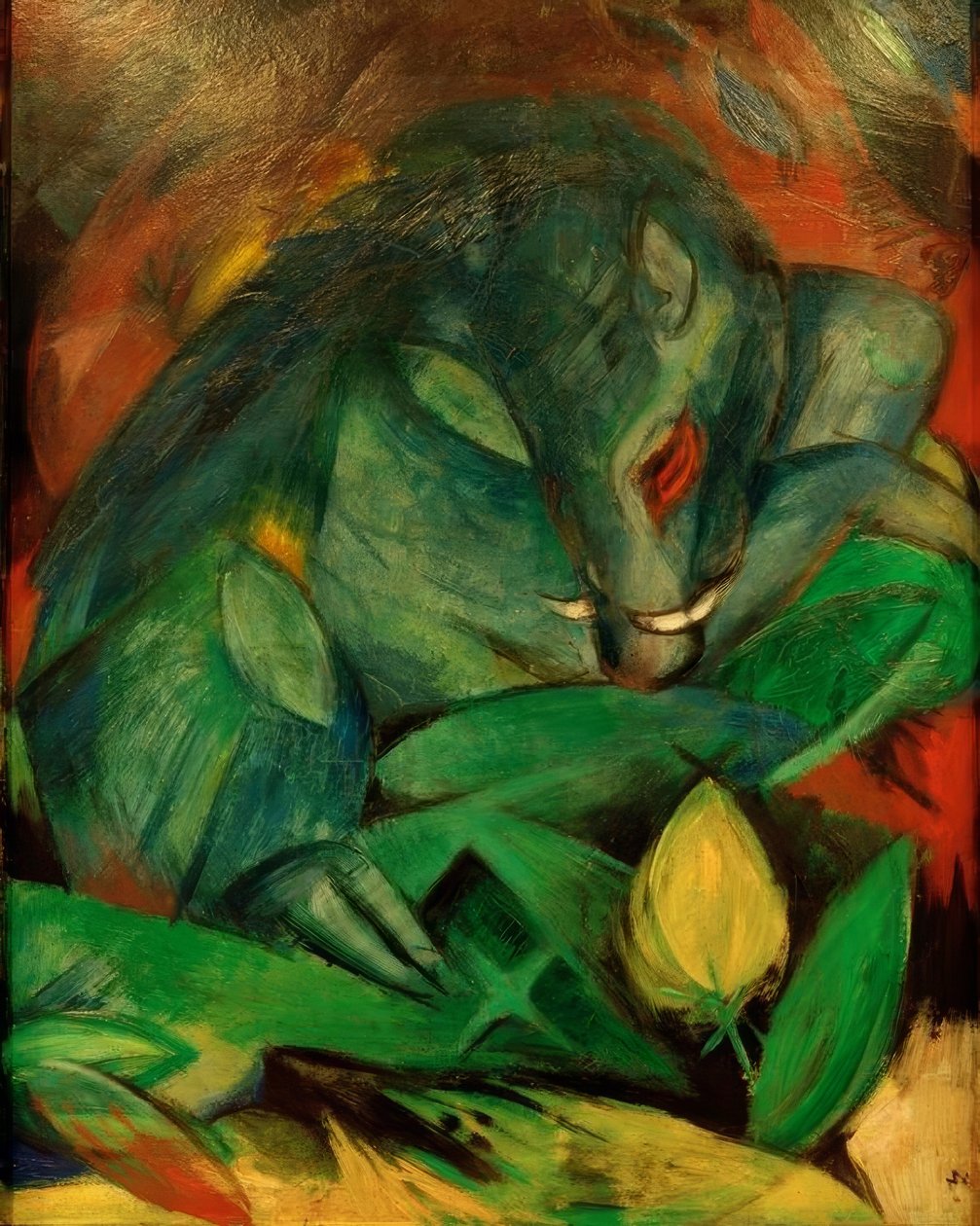 Kanec a prasnice (divočák) od Franz Marc