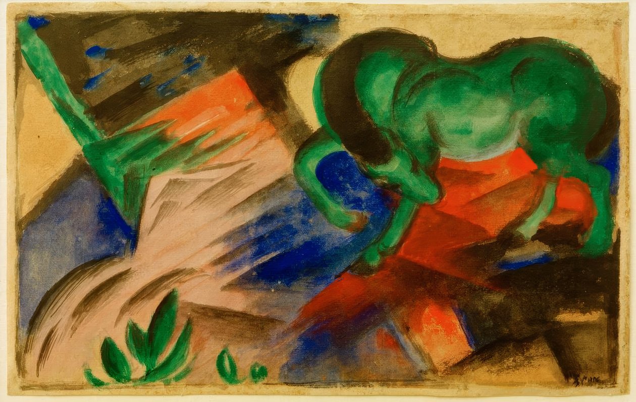 Zelený kůň od Franz Marc