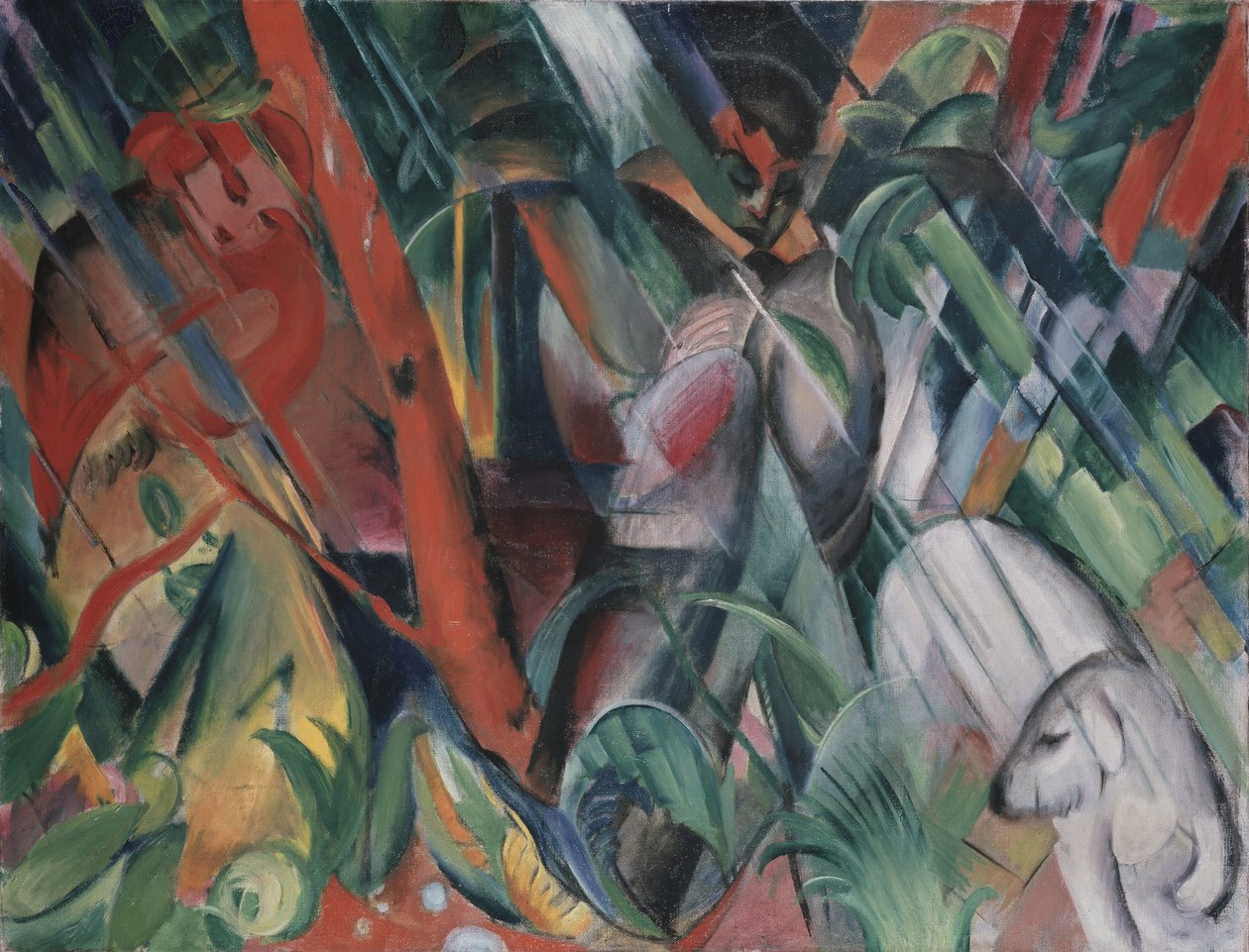 V dešti, 1912 od Franz Marc
