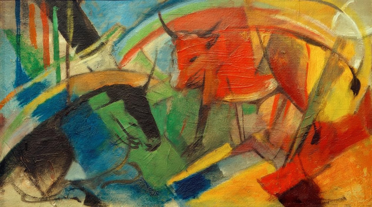 Malý obrázek s dobytkem od Franz Marc
