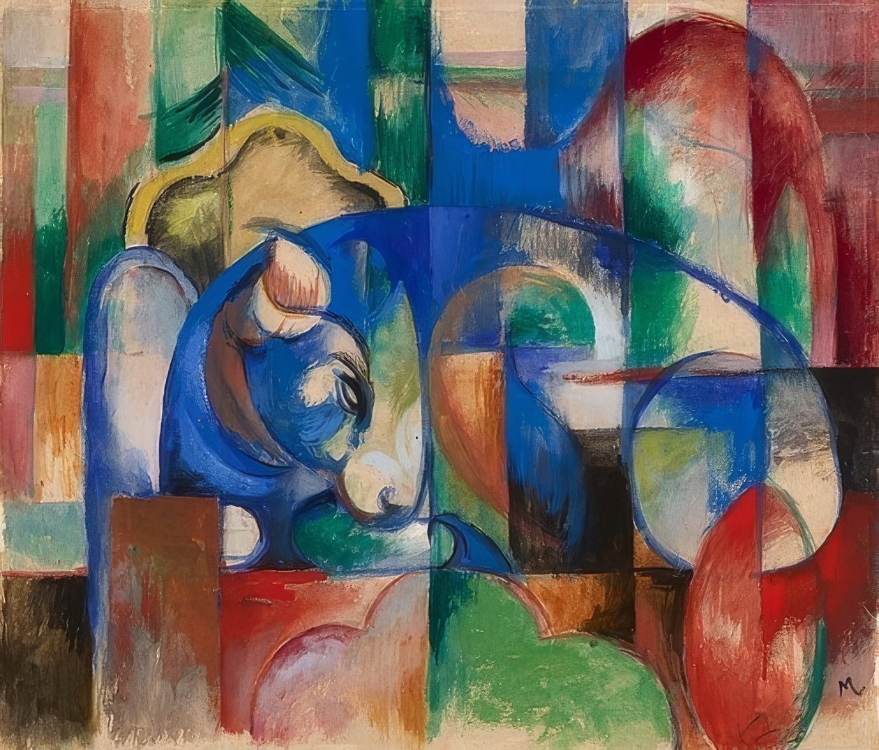 Ležící býk. 1913 od Franz Marc