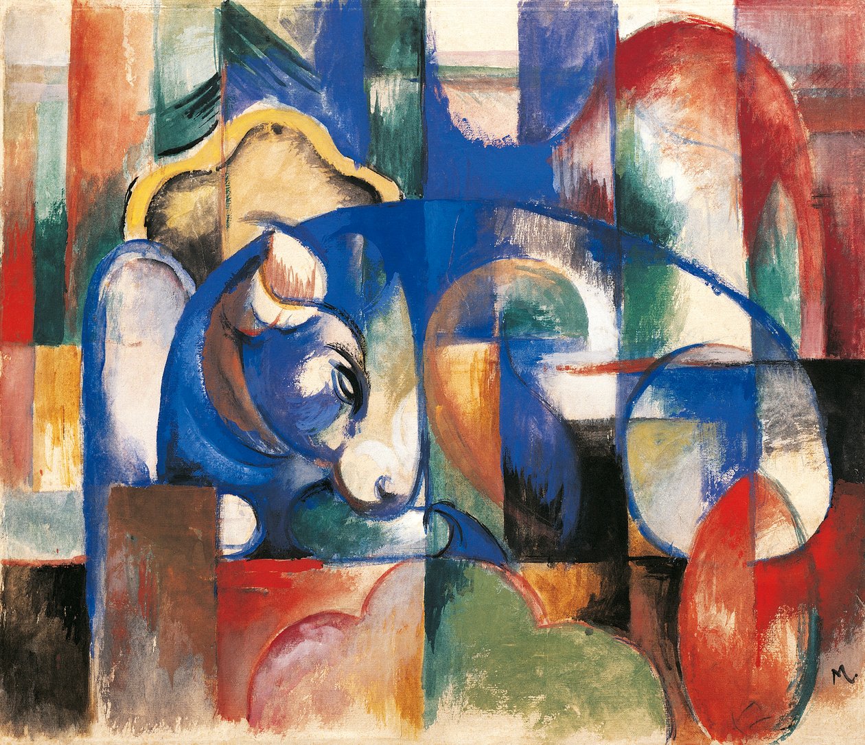 Ležící býci od Franz Marc
