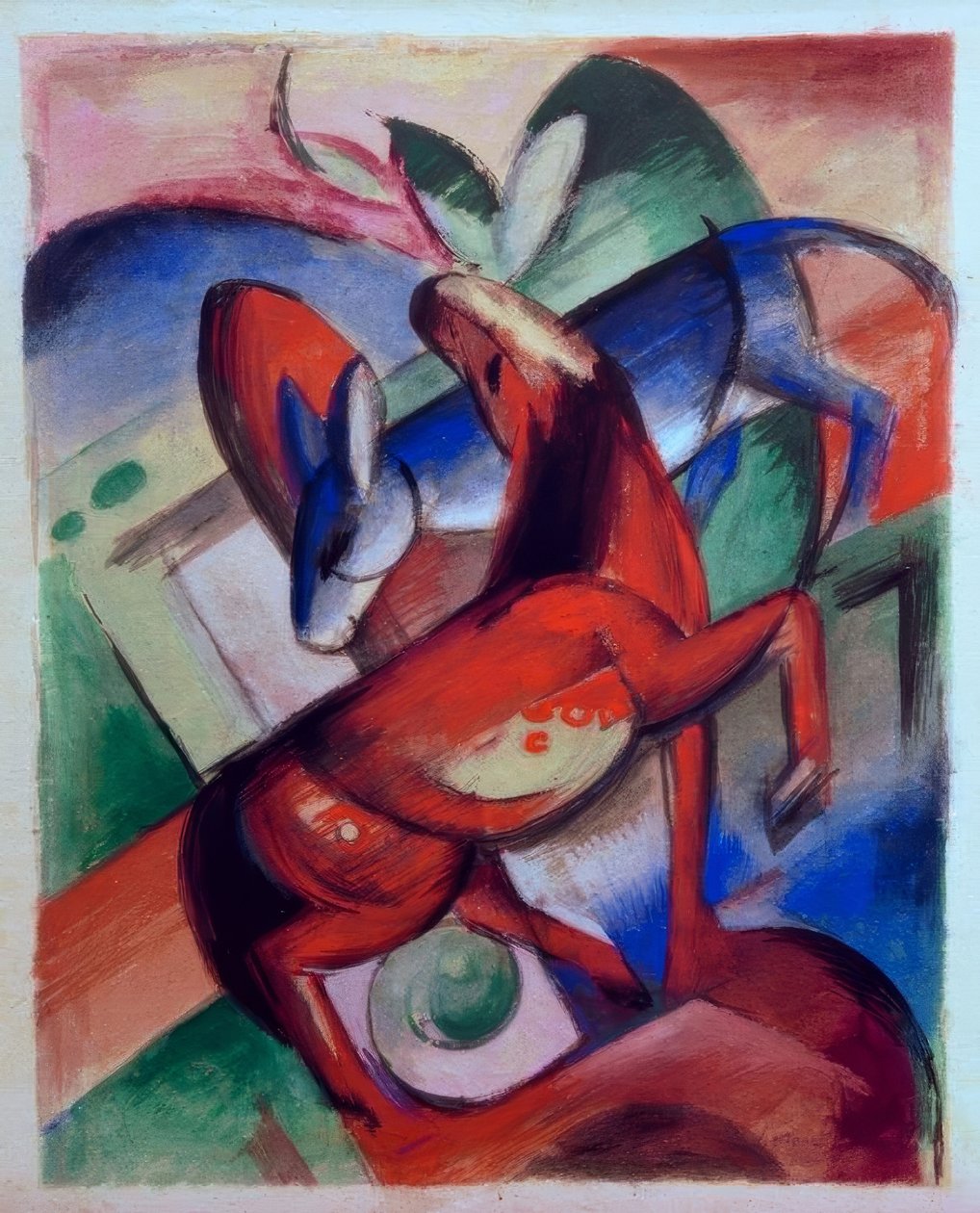 Kůň a osel od Franz Marc