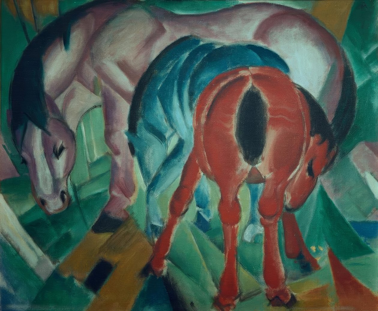 Klisna s hříbětem od Franz Marc